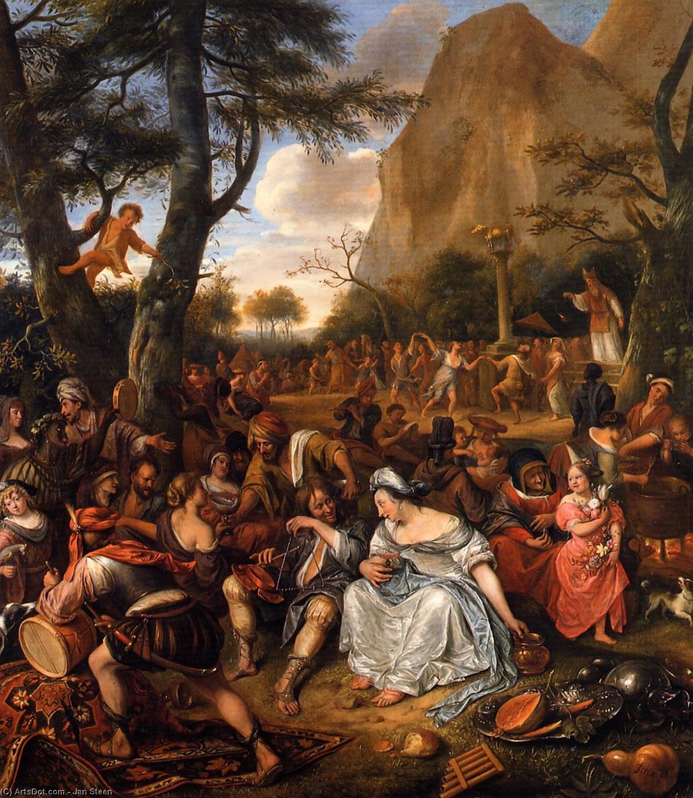 The Worship Of The Golden Calf — Jan Havickszoon Steen