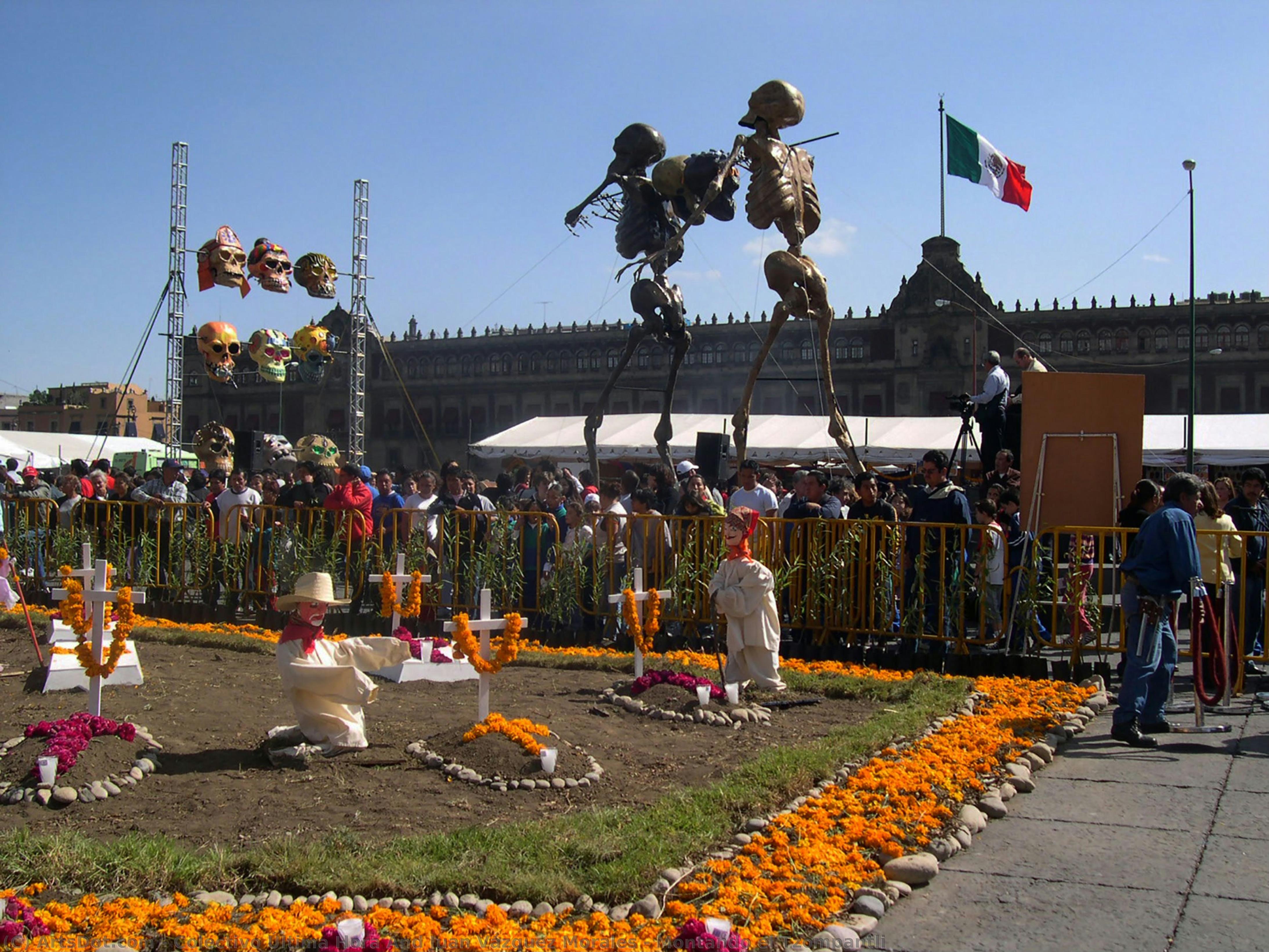 Montando El Tzompantli — Colectivo Última Hora And Juan Vázquez Morales