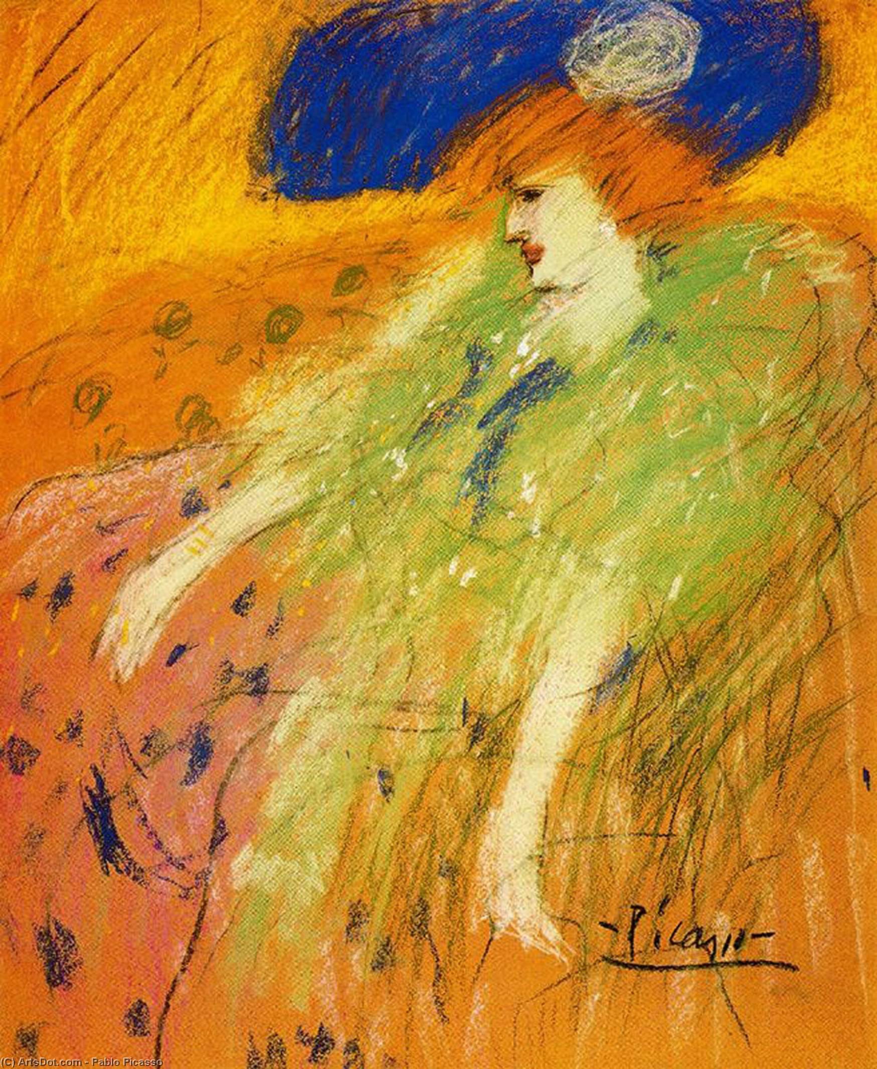 Woman With Blue Hat — Pablo Picasso
