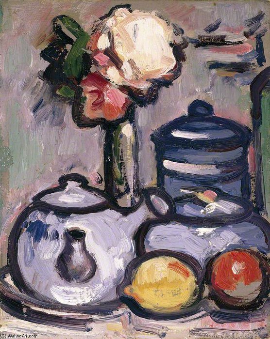 Teapot With Flowers And Fruit — ジョン・ダンカン・ファーガソン