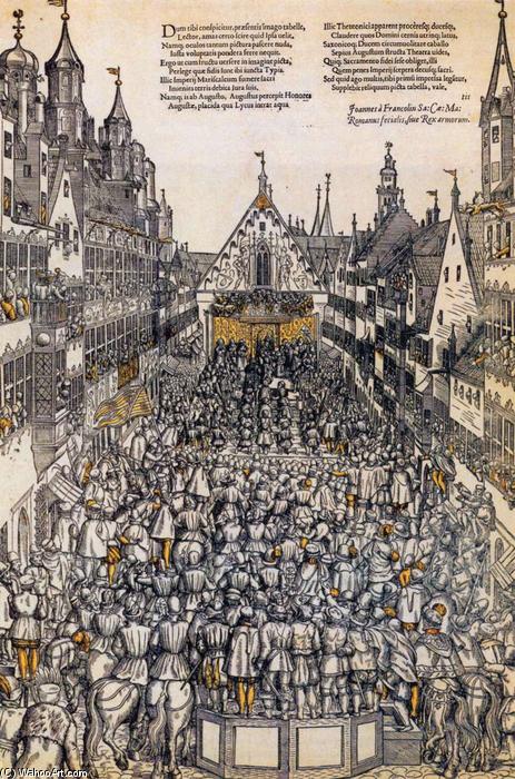 Investiture Of The Elector Of Saxony In The Weinmarkt, Augsburg — Hans Tirol