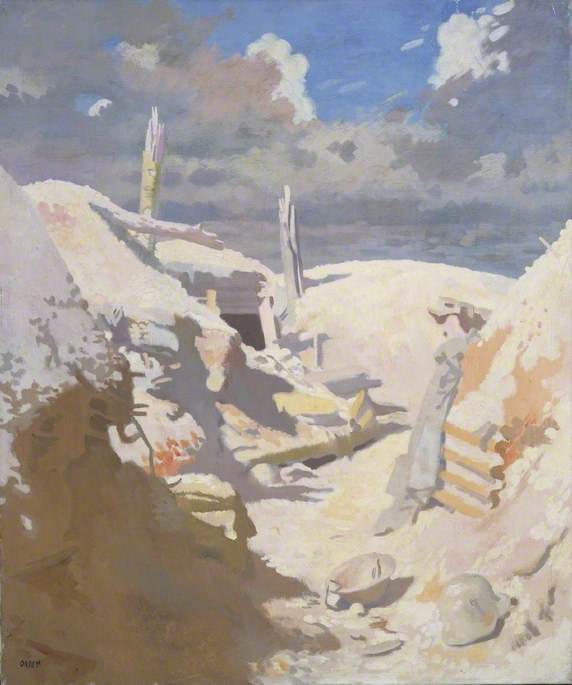 A Gunner's Shelter In A Trench, Thiepval — Sir William Newenham Montague Orpen