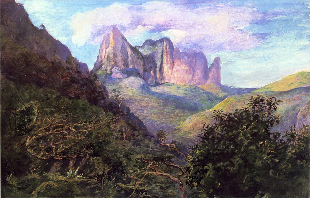 Diadem Mountain At Sunset, Tahiti — John La Farge