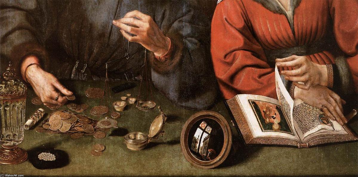 The Moneylender And His Wife (detail) — カンティン・マスィス