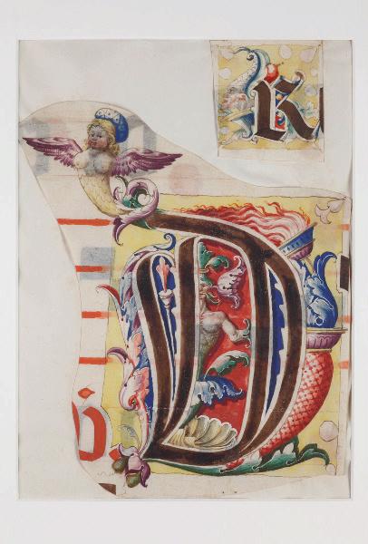 Antiphonaire De Mirepoix Lettrine D Sur La Même Feuille, Lettrine K — Maitre De Philippe De Levis Mirepoix