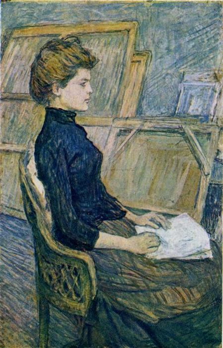 The Painter's Model Hélène Vary In The Studio — Henri De Toulouse-lautrec