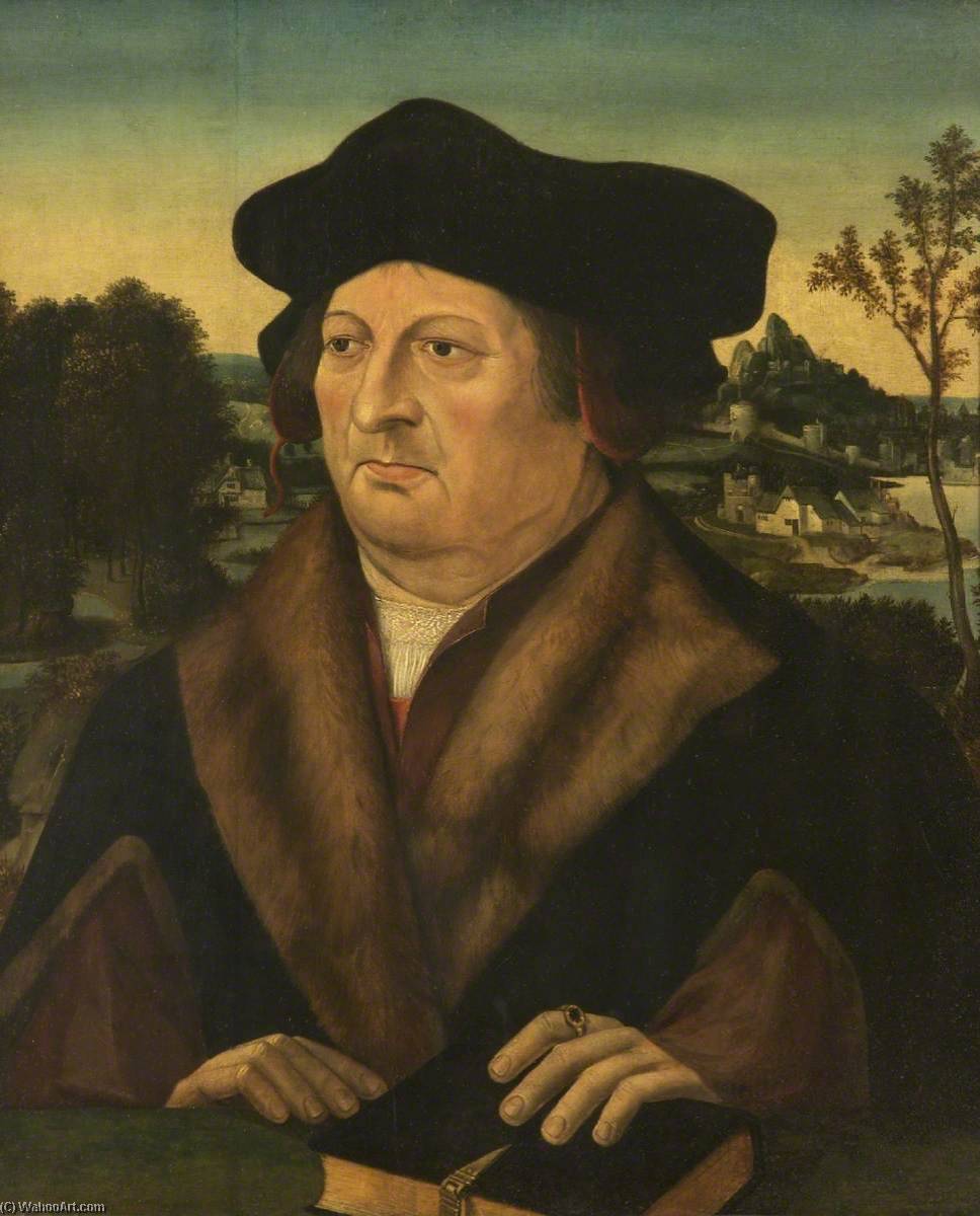 Portrait Of A Gentleman In A Landscape — Joos Van Cleve