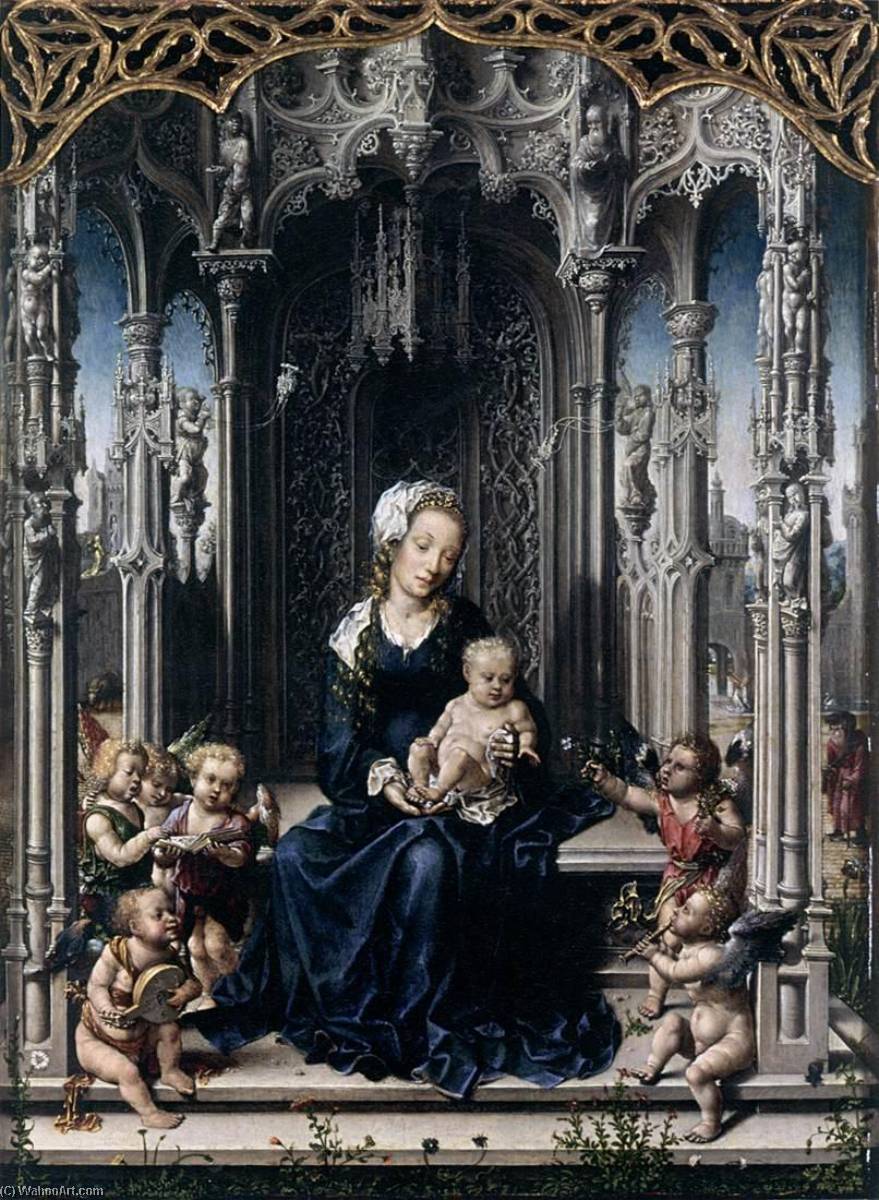 Virgin And Child With Musical Angels — Jan Gossart