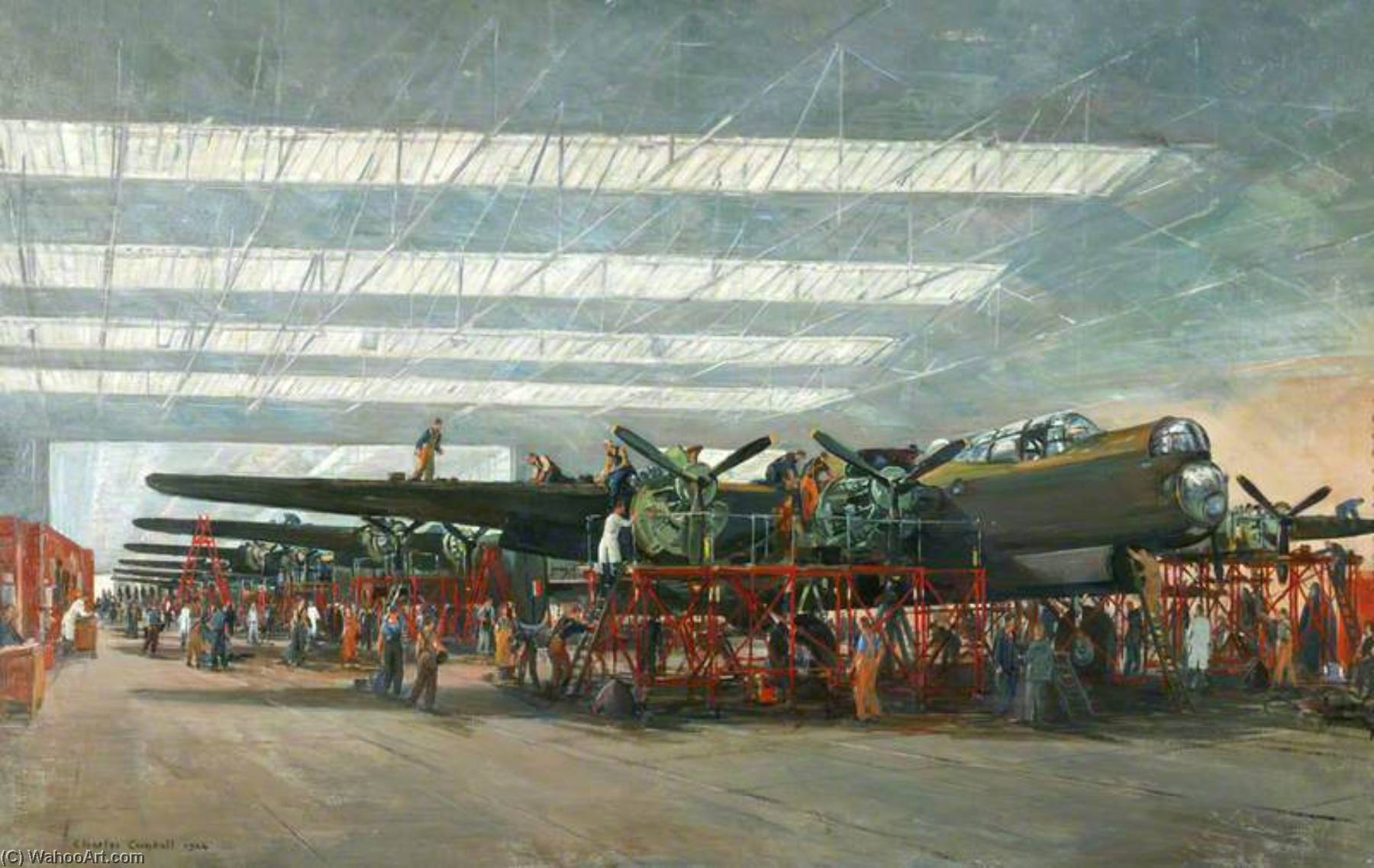 Avro Lancaster Bombers At Woodford — Charles Ernest Cundall