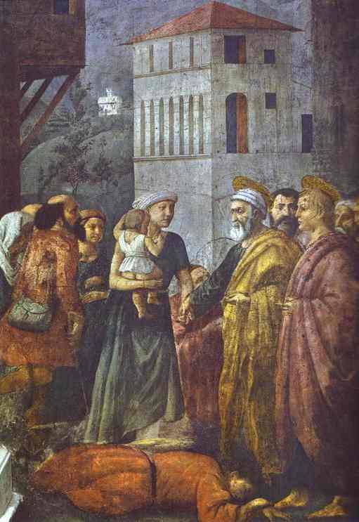 Distribution Of The Goods Of The Community And The Death Of Ananias — Masaccio