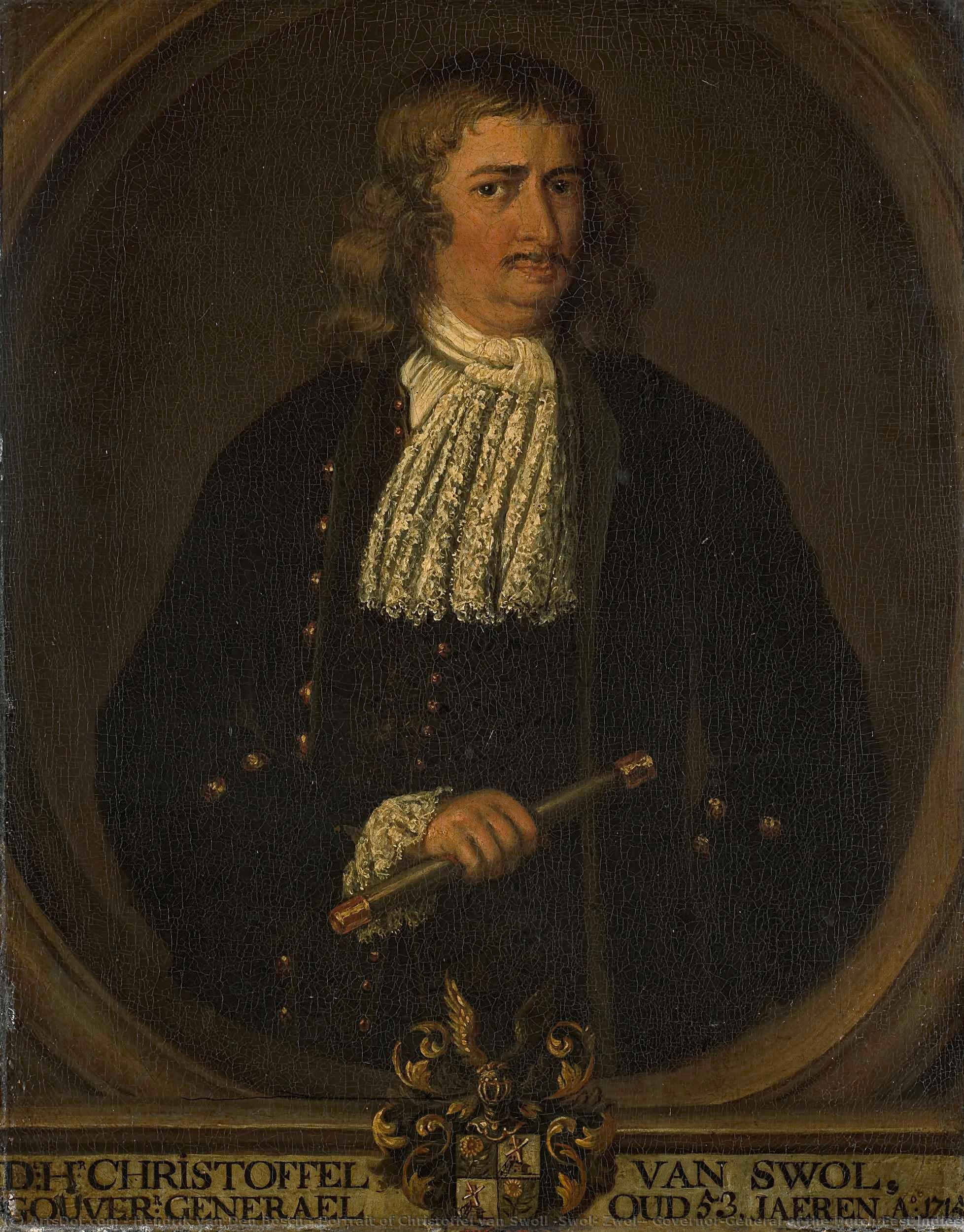 Portrait Of Christoffel Van Swoll (swol, Zwol), Governor-general Of The Dutch East Indies, Hendrik Van Den Bosch (copy After), 1750 - 1800 — Hendrik Van Den Bosch