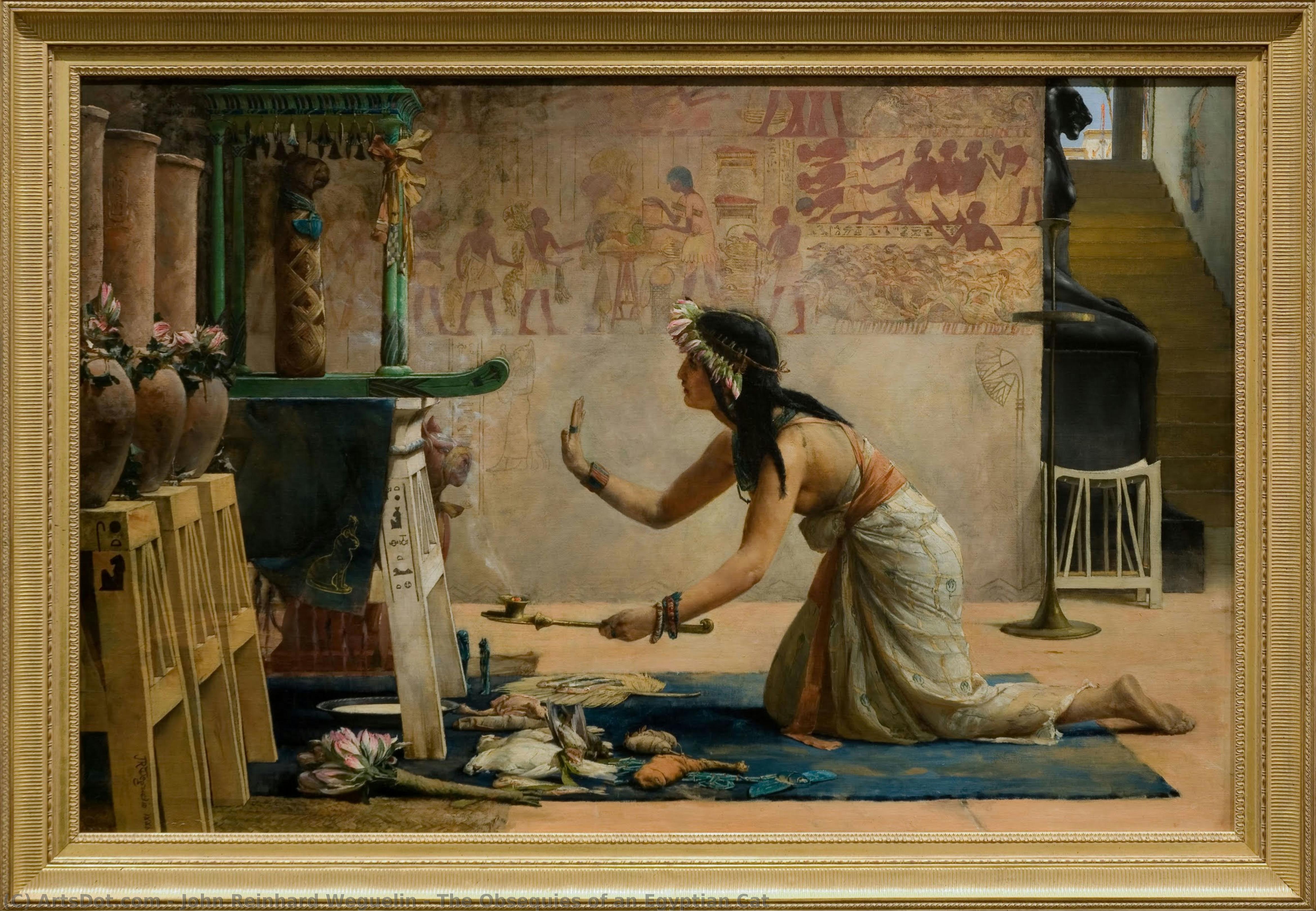The Obsequies Of An Egyptian Cat — John Reinhard Weguelin