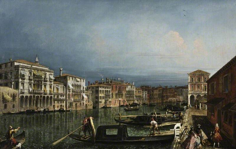 The Grand Canal, Venice, Above The Rialto Bridge — Michele Giovanni Marieschi