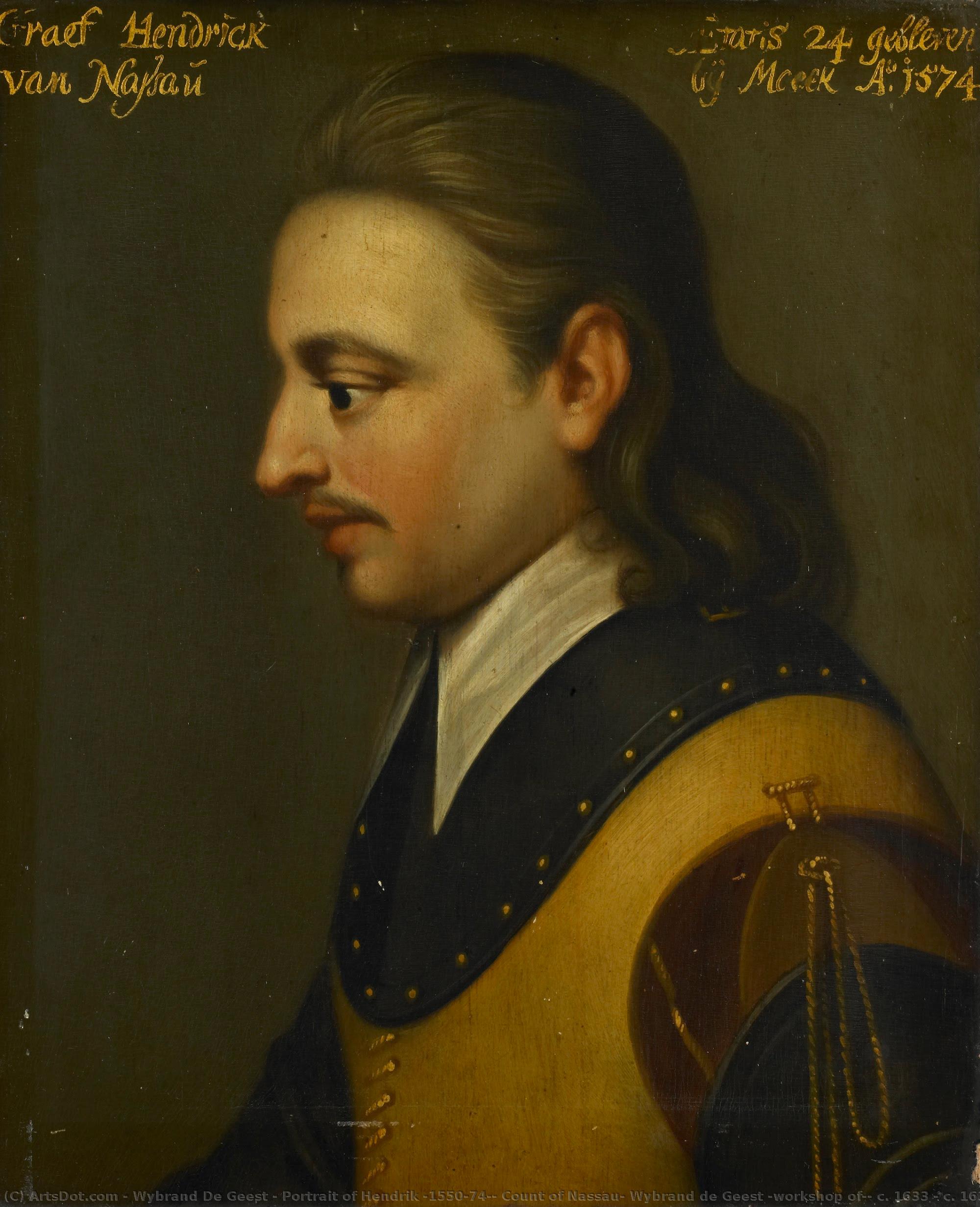 Portrait Of Hendrik (1550-74), Count Of Nassau, Wybrand De Geest (workshop Of), C. 1633 - C. 1635 — Wybrand Simonsz. De Geest