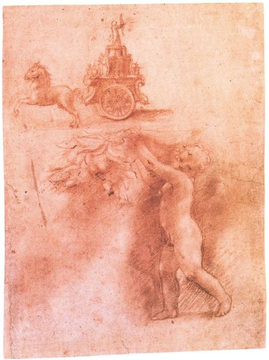 Putto With Garland And Love Trumphant — Antonio Allegri Da Correggio