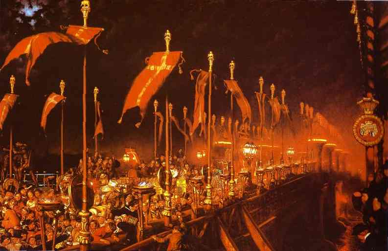 London Bridge On The Night Of The Wedding Of The Prince And Princess Of Wales — William Holman Hunt