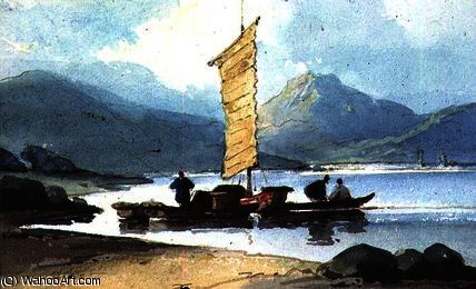 Boat With Yellow Sail, China — George Chinnery