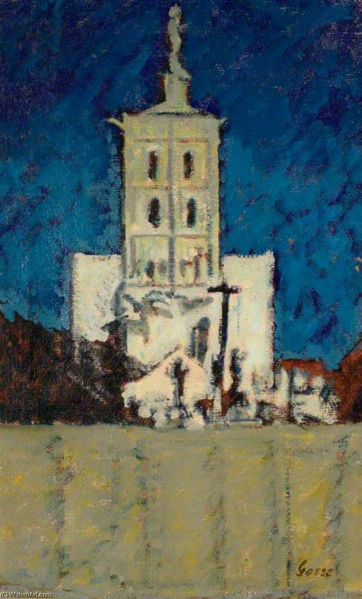 The Church At Envermeu At Night — Laura Sylvia Gosse