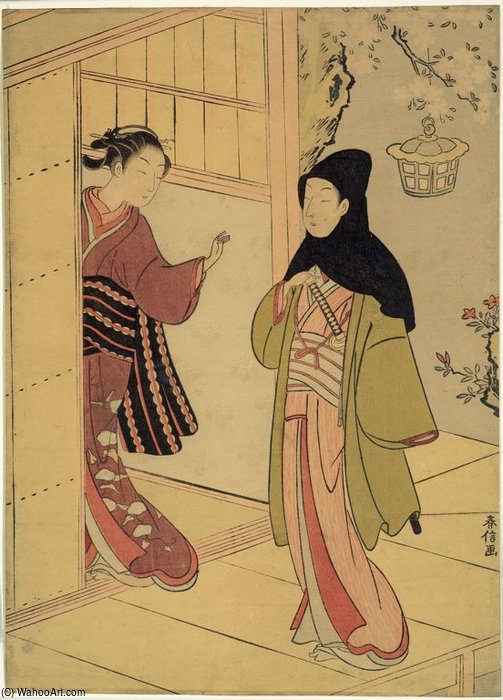 An Evening Visit — Suzuki Harunobu