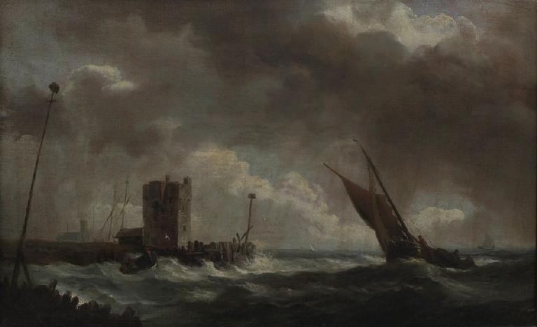 Fishing Boat In A Storm — Ludolf Backhuysen I