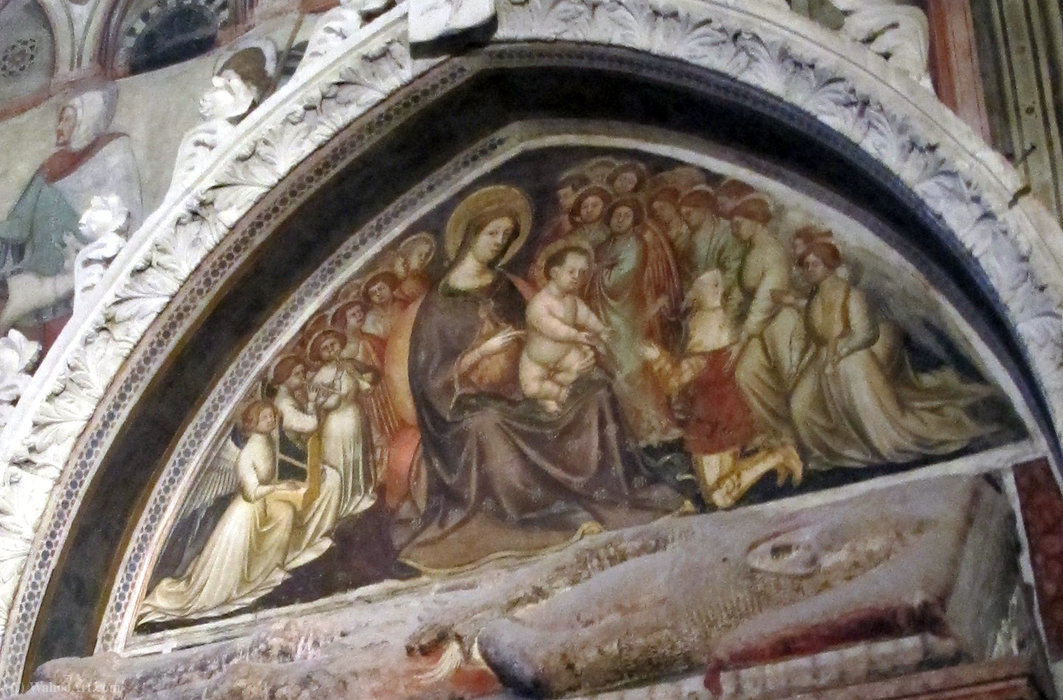 Chapel Horses, Frescoes And Altichiero Monum. Federico Horses With Franked. Stefano From Zevio — Stefano Da Zevio