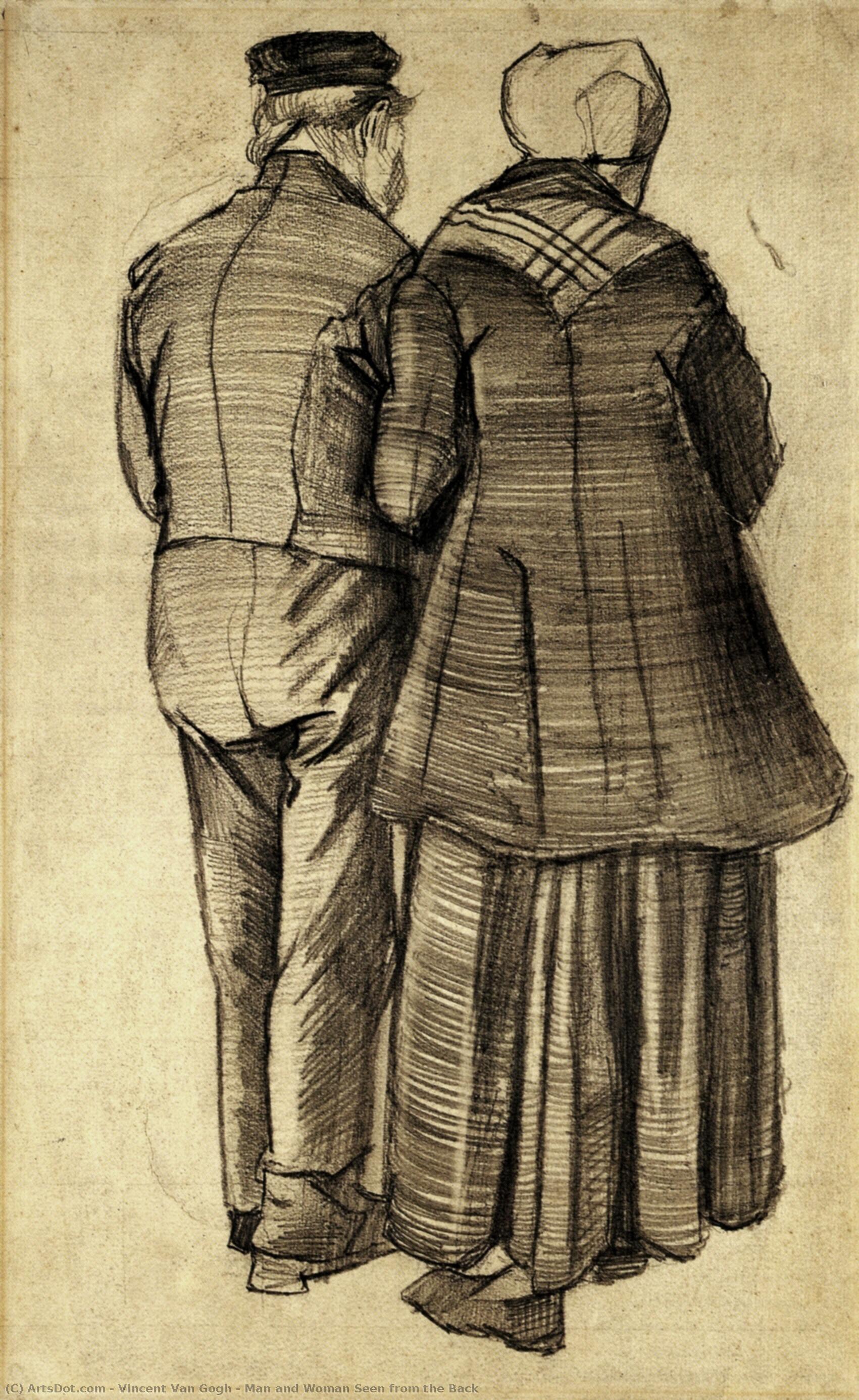 Man And Woman Seen From The Back — Vincent Willem Van Gogh