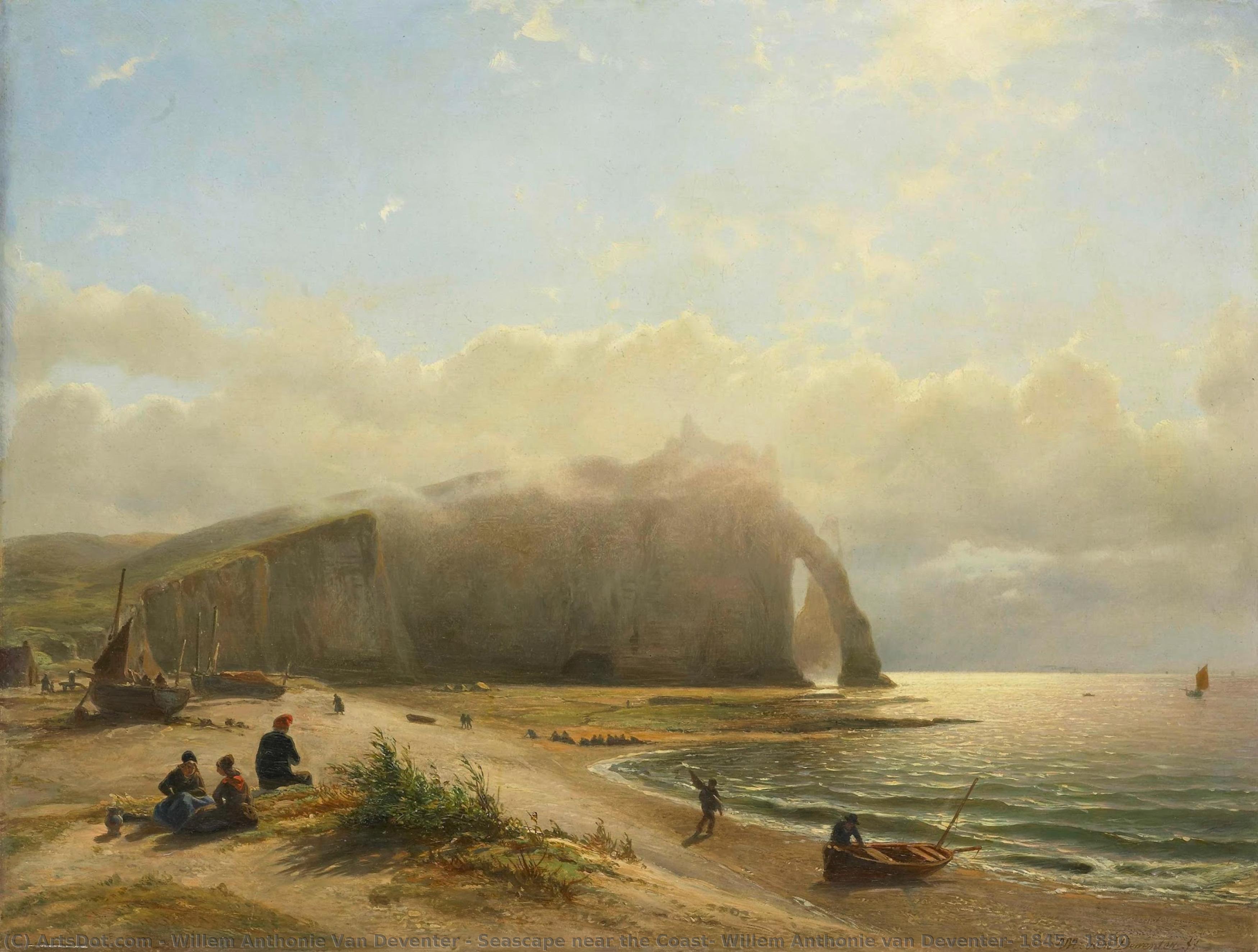 Seascape Near The Coast, Willem Anthonie Van Deventer, 1845 - 1880 — Willem Anthonie Van Deventer