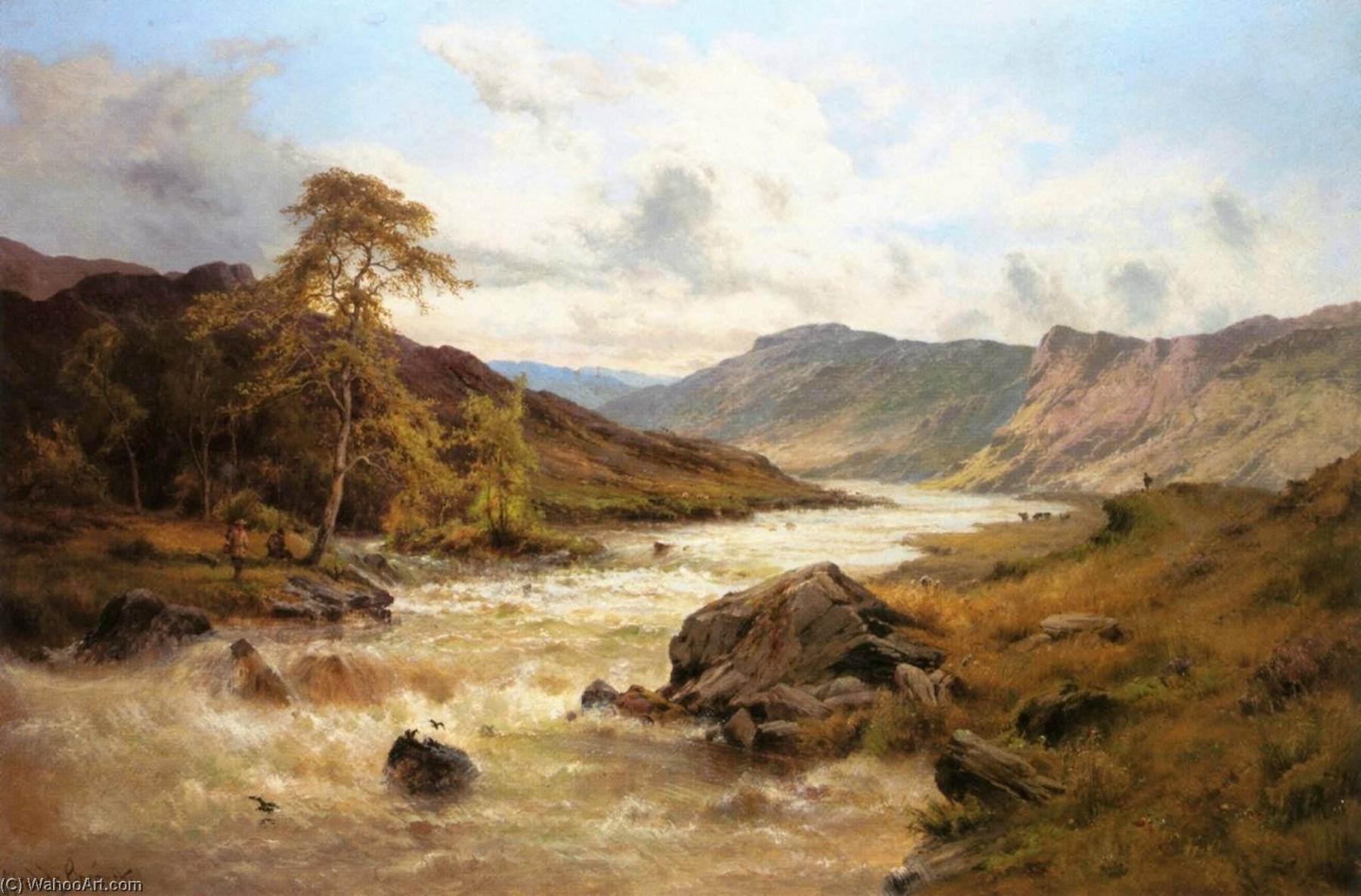 Fishing At Capel Curig, North Wales — Alfred De Breanski Senior