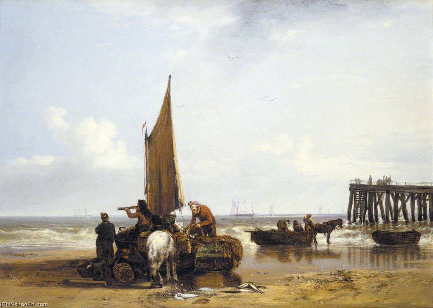 Yarmouth Beach And Jetty, Norfolk — Joseph Stannard
