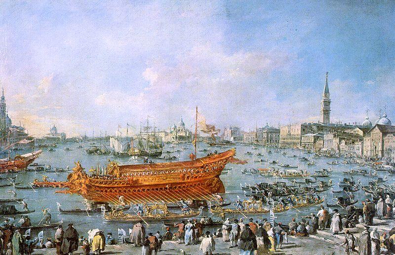 The Bucentaur Departs For The Lido On Ascension Day — Francesco Lazzaro Guardi