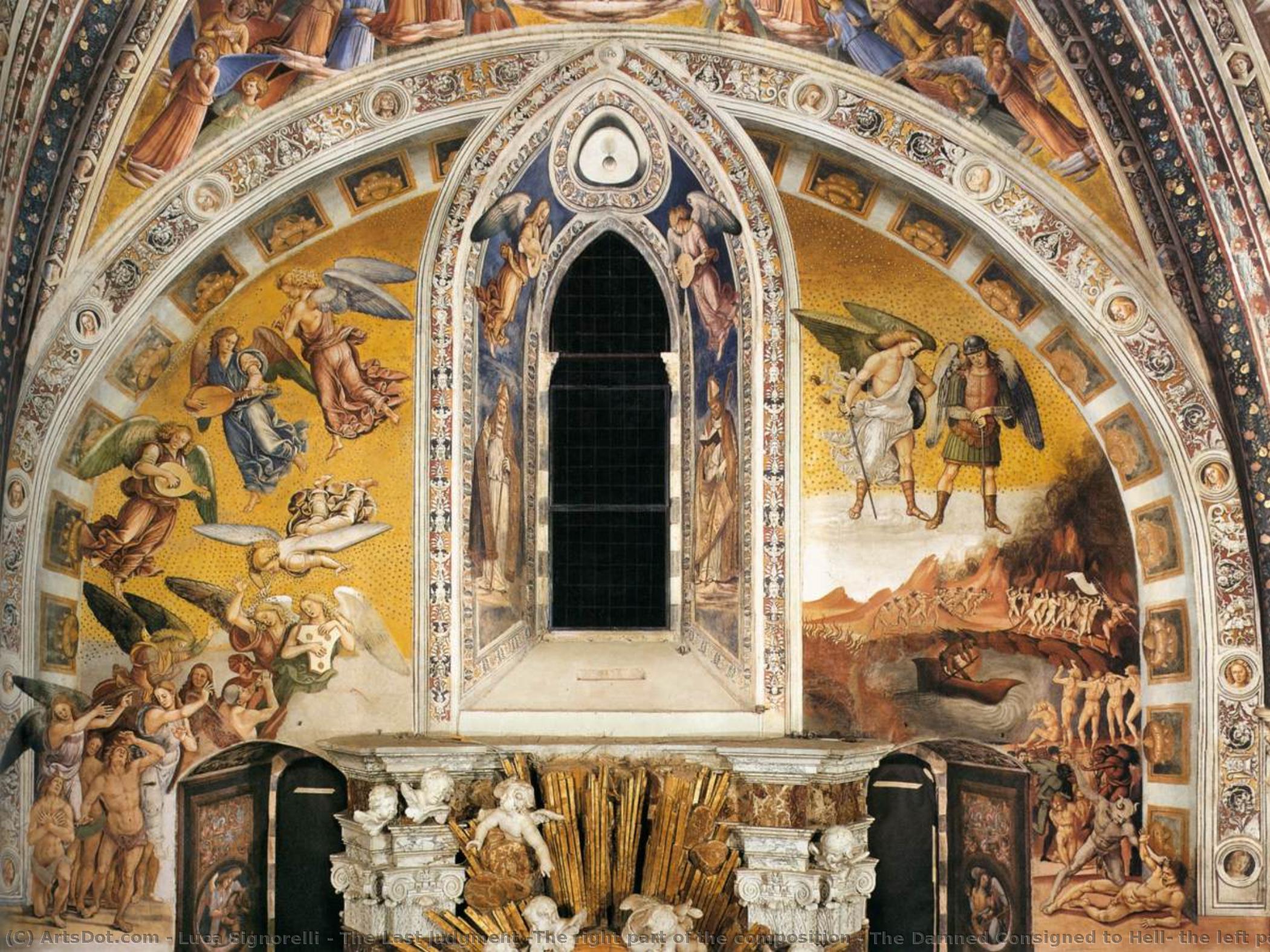 The Last Judgment (the Right Part Of The Composition - The Damned Consigned To Hell; The Left Part Of The Composition - The Blessed Taken Into Paradise) — Luca Signorelli