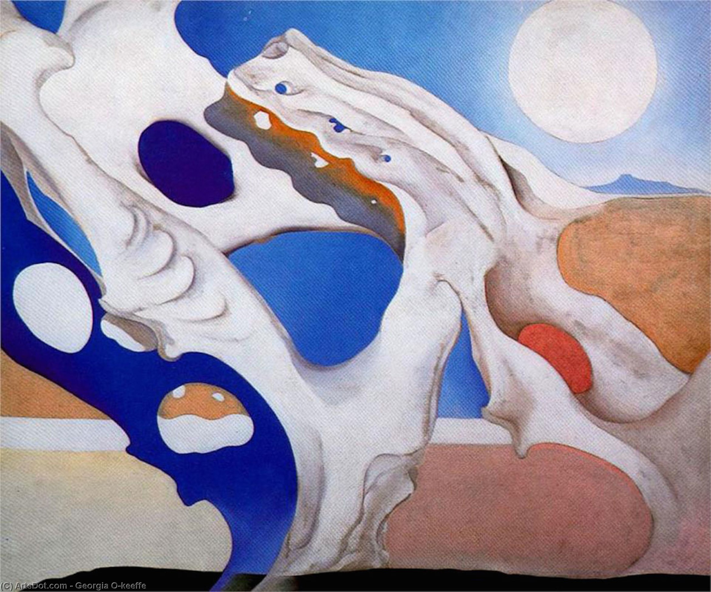 Sombra Con Pelvis Y Luna — Georgia O'keeffe