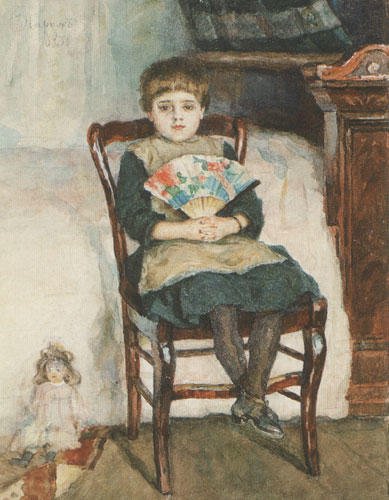 Portrait Of Olga Surikova In Childhood — Vasily Ivanovich Surikov