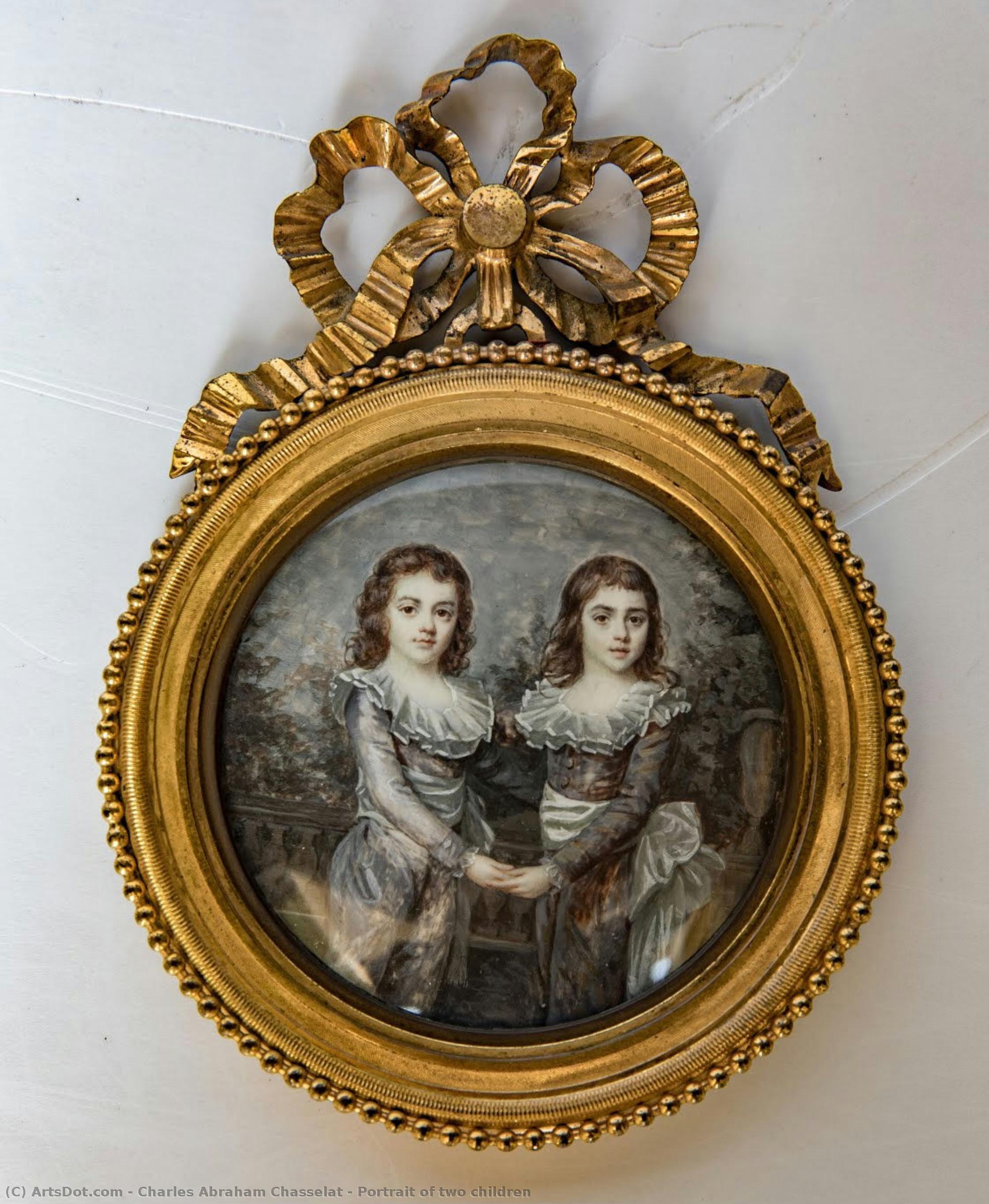 Portrait Of Two Children — Charles Abraham Chasselat