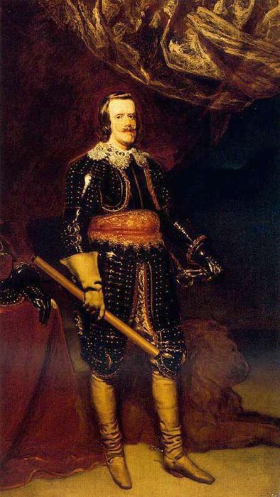 Felipe Iv, Armado Con Un León A Los Pies — Diego Velázquez