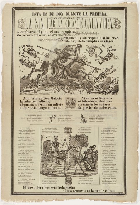 Esta Es De Don Quixote La Primera, La Sin Par Le Gigante Calavera — Jose Guadalupe Posada