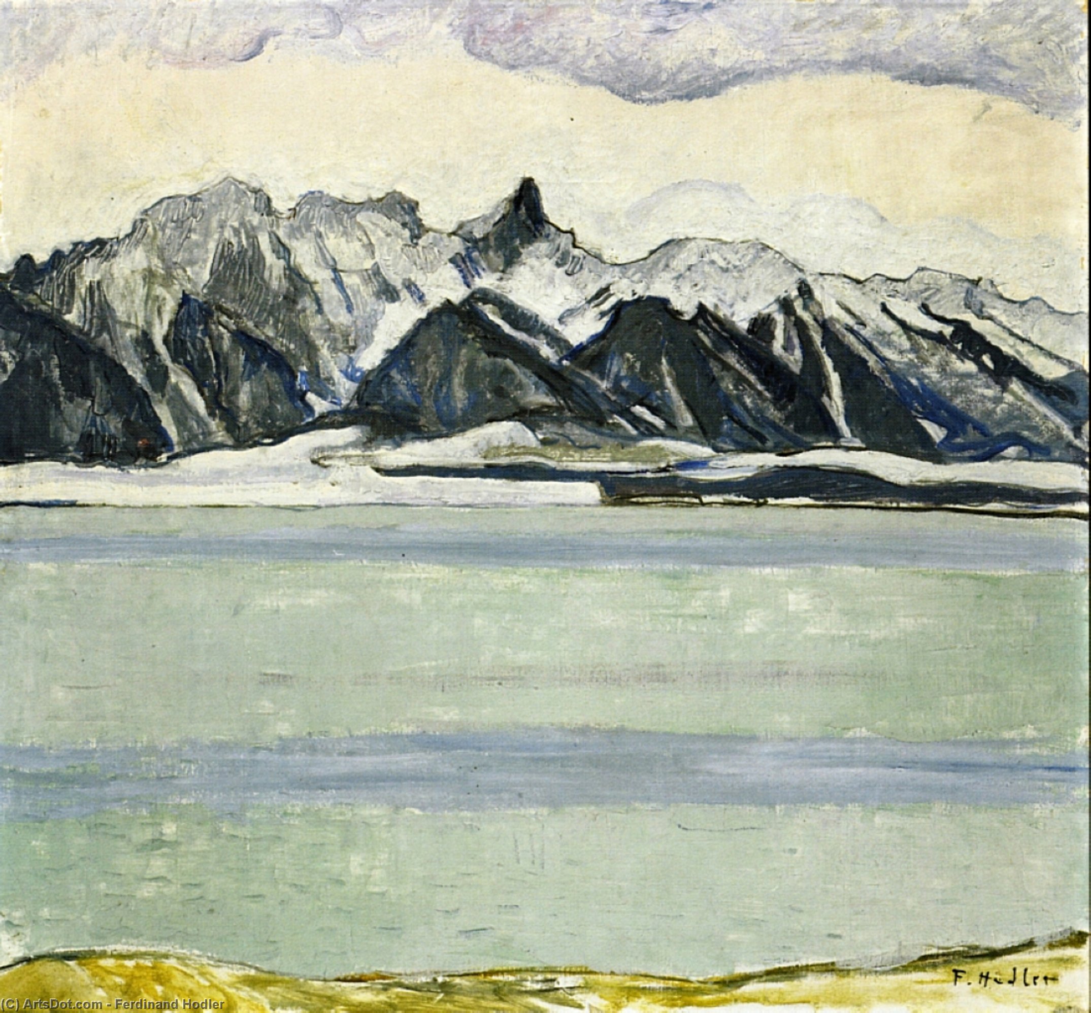 Lake Thun With Stockhornkette In Winter — Ferdinand Hodler
