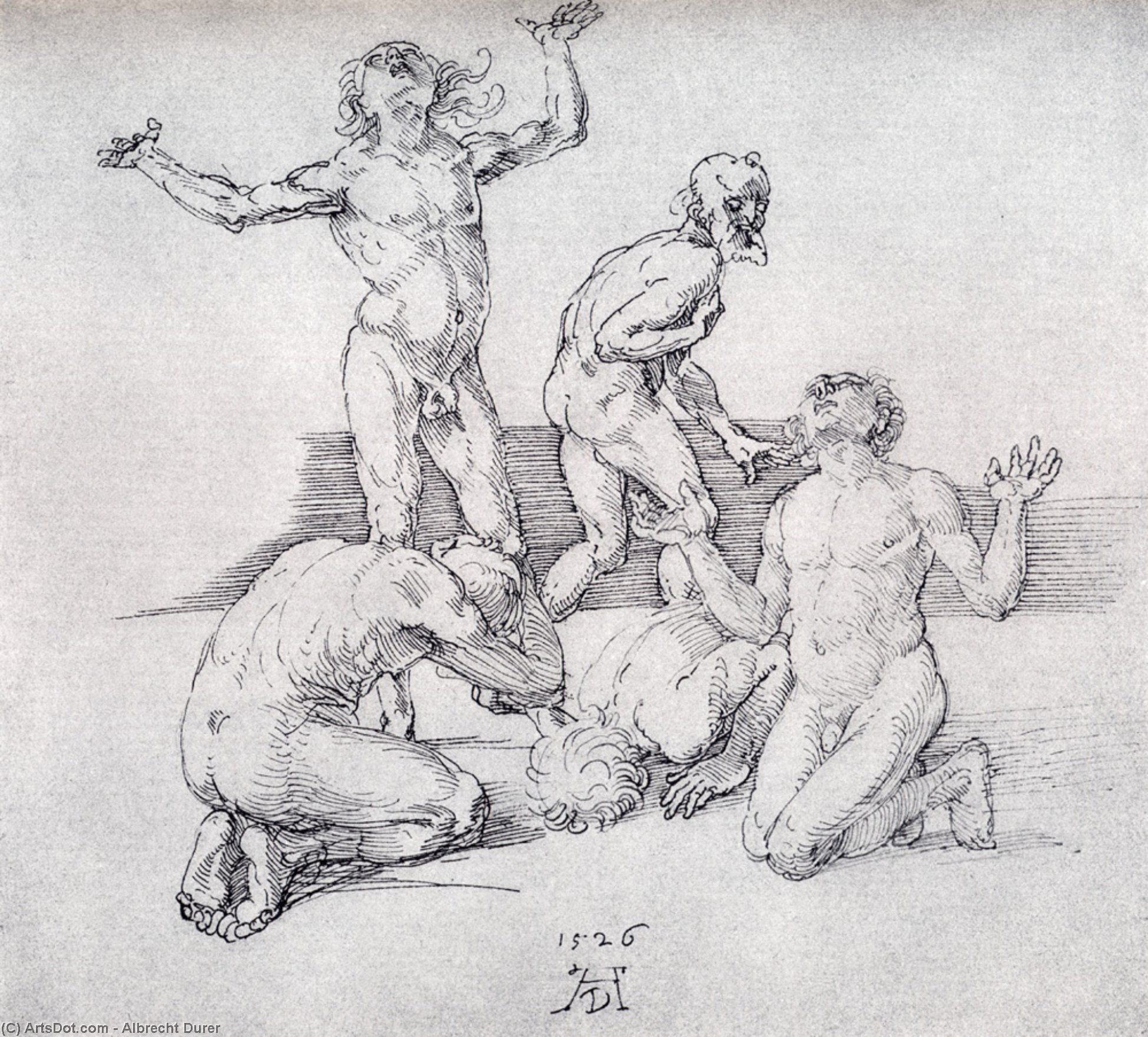 Five Male Nudes — Albrecht Dürer