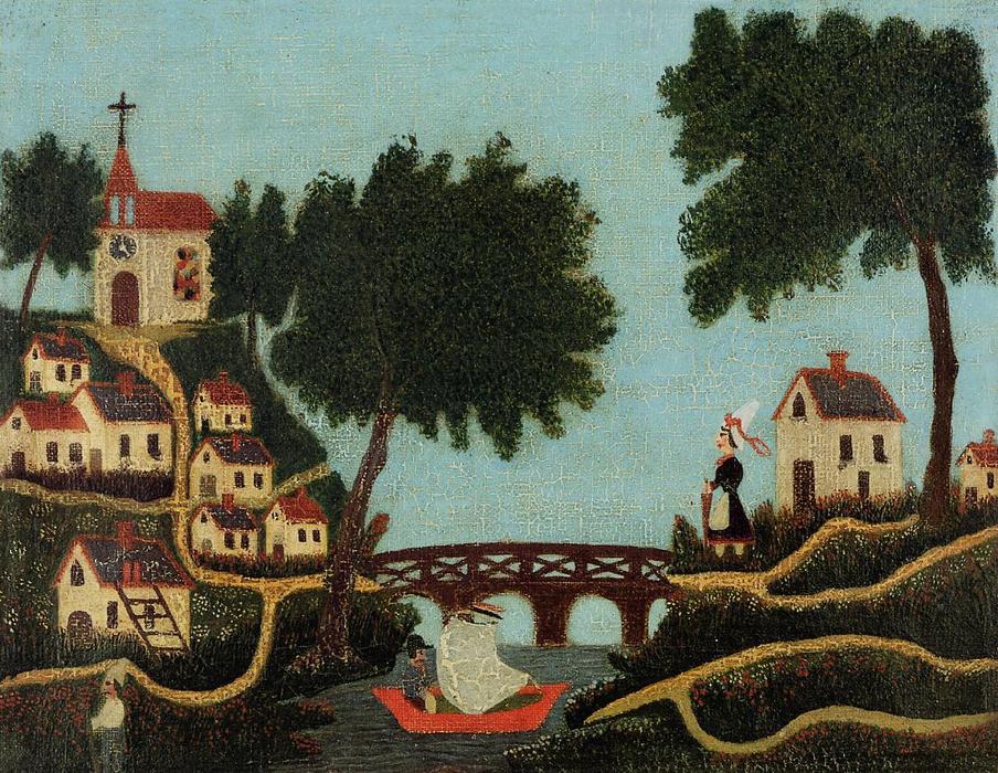 Landscape With Bridge — Henri Julien Félix Rousseau (le Douanier)