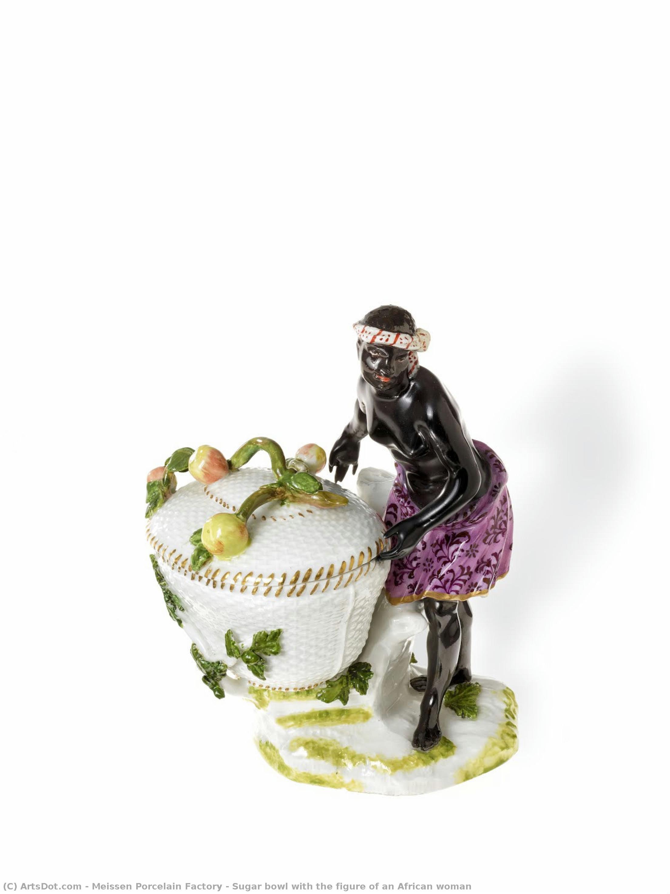 Sugar Bowl With The Figure Of An African Woman — Meissen Porcelain Factory