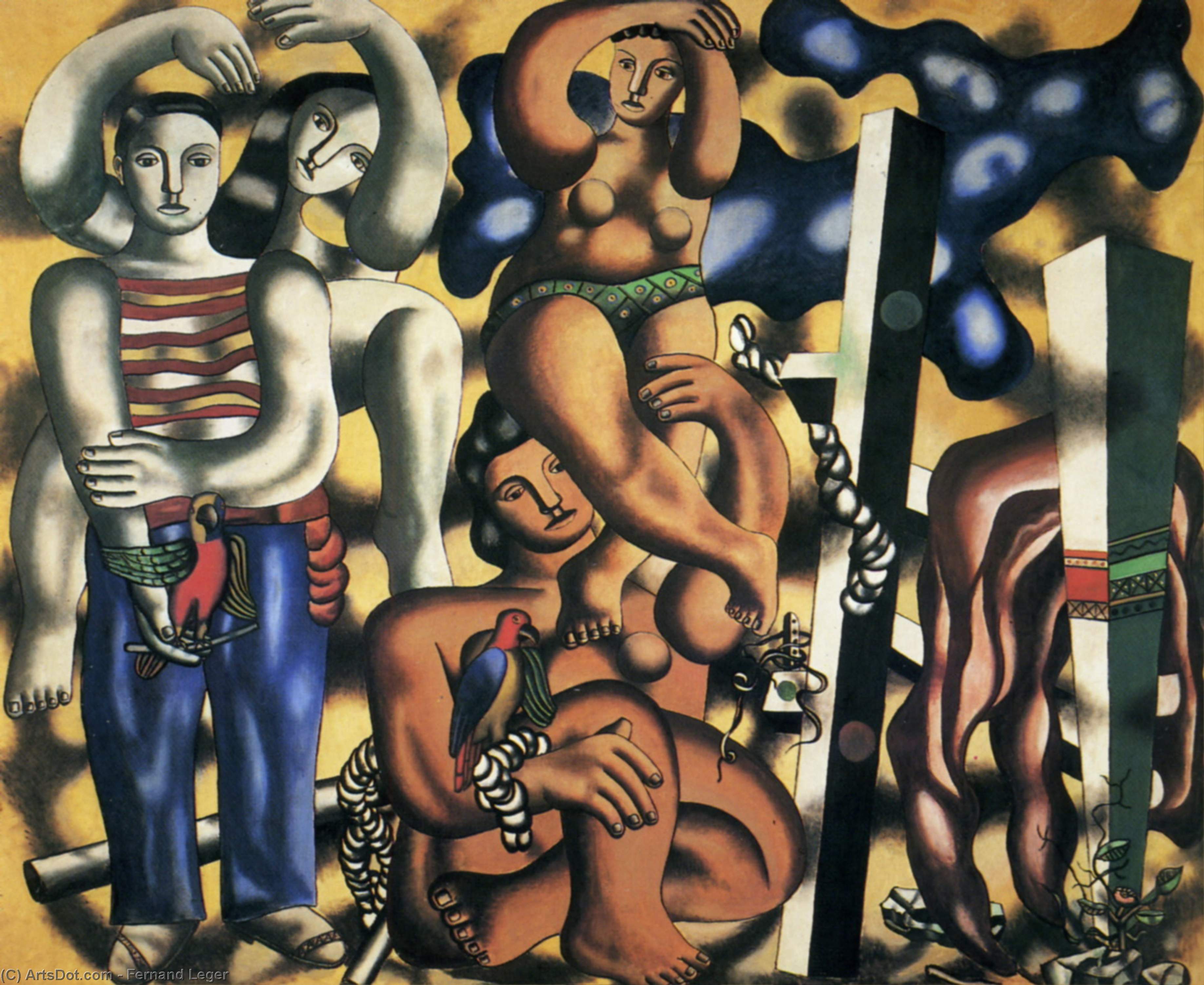 Composition With Two Parrots — Леже