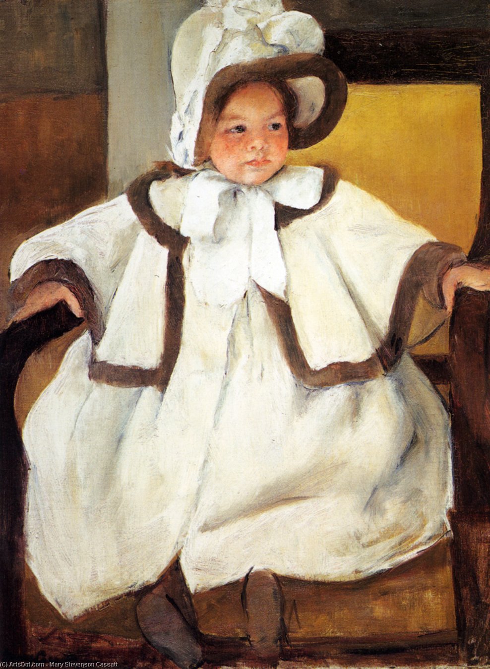 Ellen Mary Cassatt In A White Coat — Mary Stevenson Cassatt