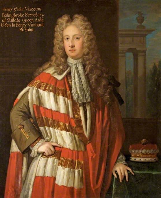 Henry St John (1678–1751), 1st Viscount Bolingbroke, Secretary Of State To Queen Anne, Son To Henry St John, 1st Viscount St John (1652–1742) — Charles D' Agar