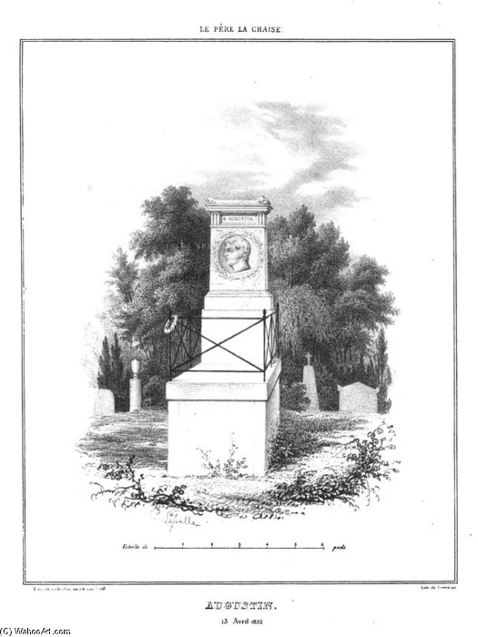 Monument Funeraire De Jean-baptiste-jacques Augustin Au Cimetiere Du Pere-lachaise — Jean Baptiste Jacques Augustin