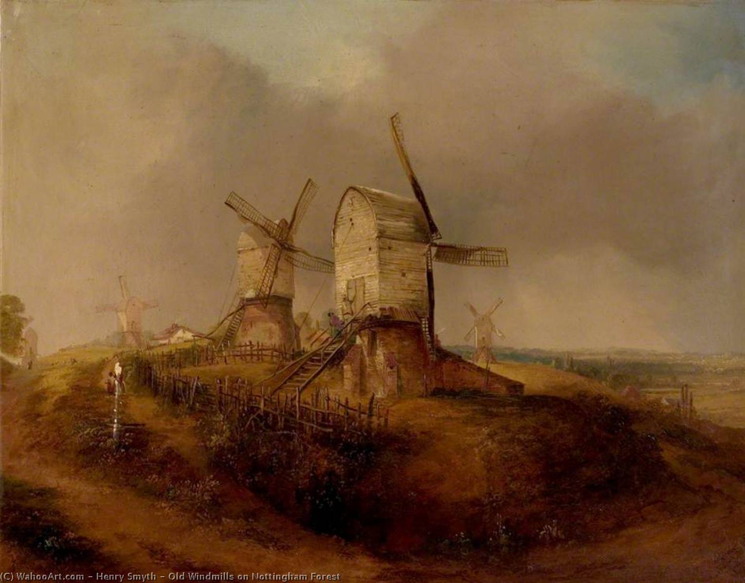 Old Windmills On Nottingham Forest — Henry Smyth