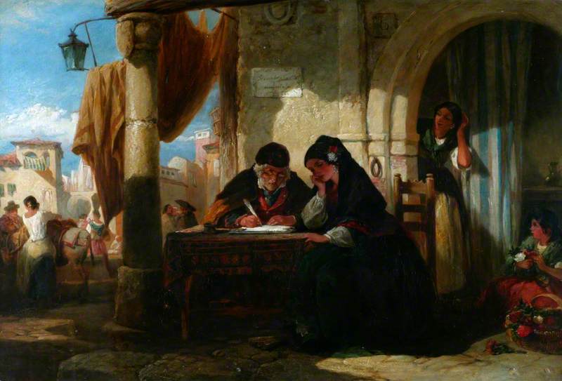 A Spanish Letter Writer — Francis Williams Topham