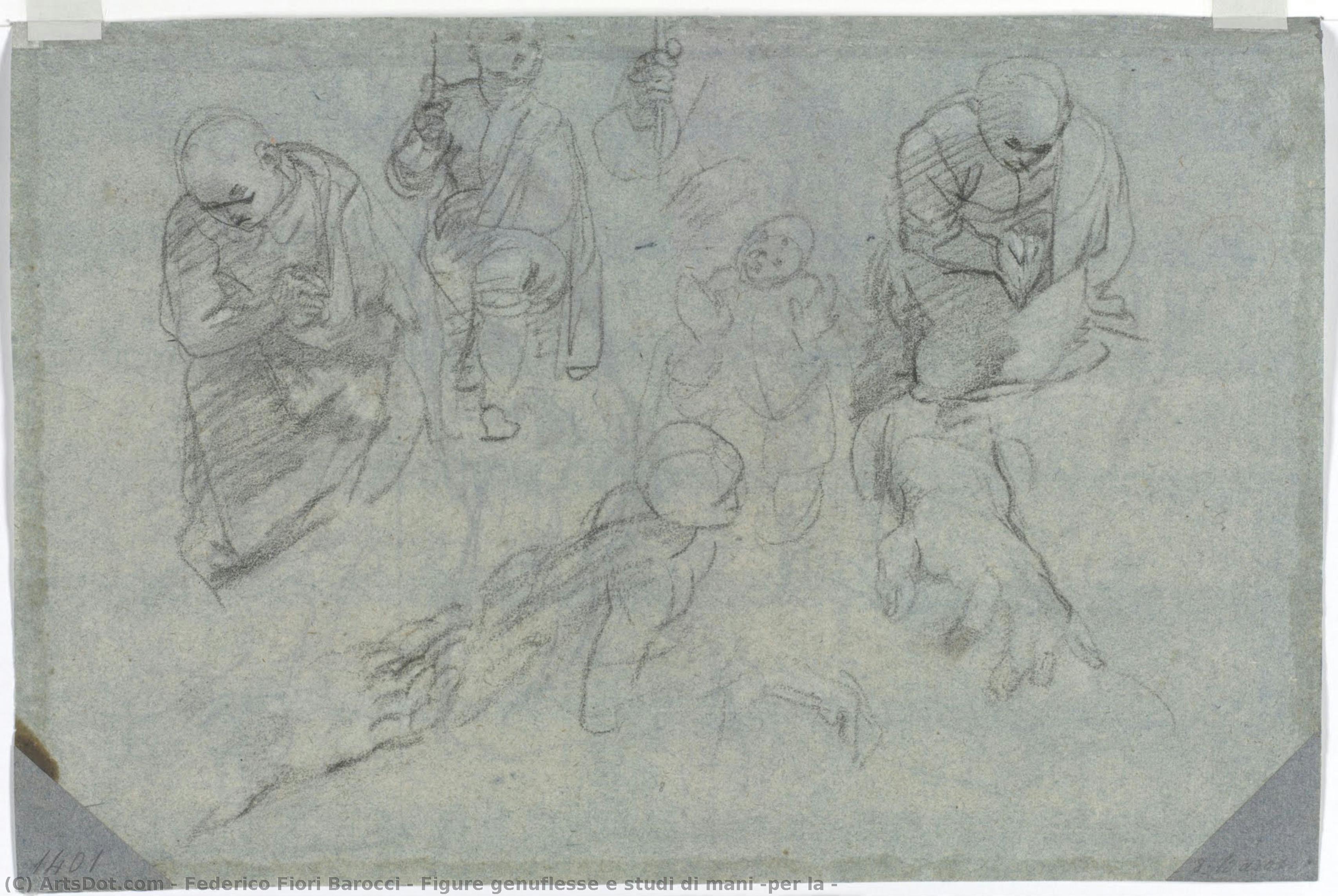 Figure Genuflesse E Studi Di Mani (per La — Federico Fiori Barocci