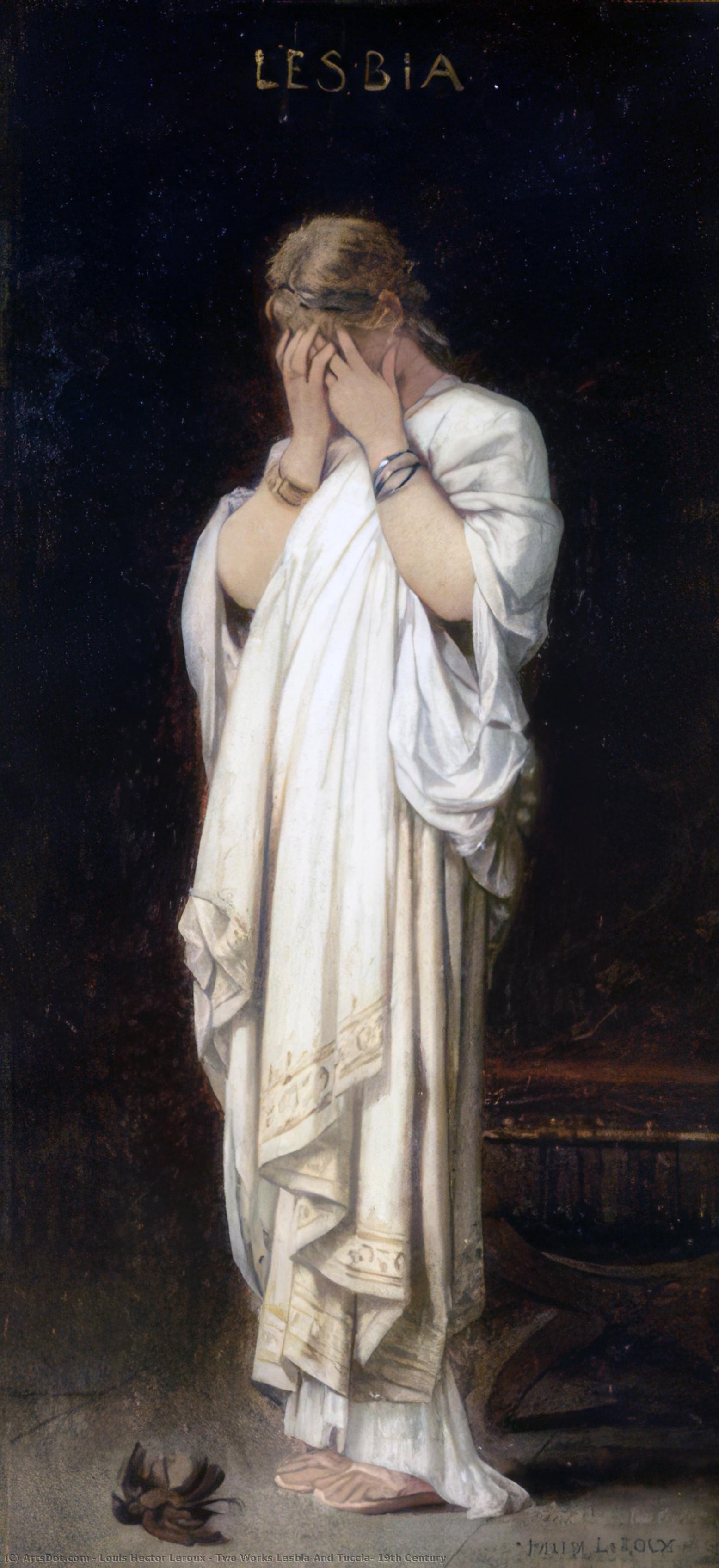 Two Works Lesbia And Tuccia, 19th Century — Louis Hector Leroux