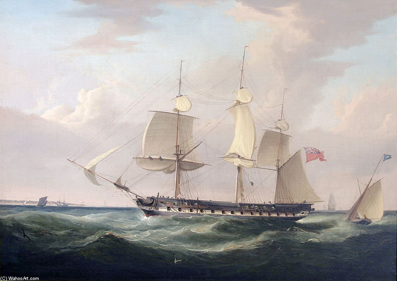 East Indiaman Kent Off Deal, England — William John Huggins