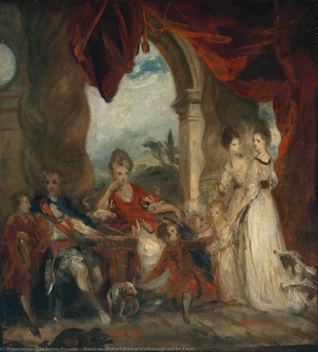 Sketch For 'the 4th Duke Of Marlborough And His Family' — Sir Joshua Reynolds